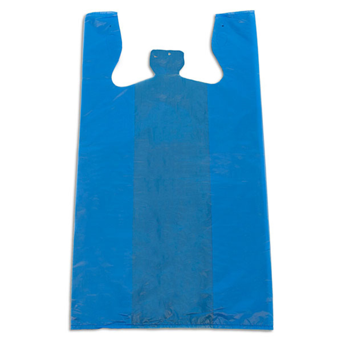 Sac plastique bleu 26+12x45 cm 13 microns